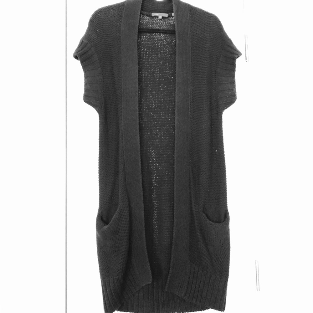 VINCE | Long Knit Short Sleeve Cardigan Size XS